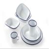 HENDI Deep Plate with a Beautiful Blue Rim, Abrasion-Resistant, Diameter 220 mm view 3