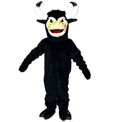 cartoon mascot Black Cow Costume For Adult