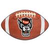 FANMATS 23980 NC State Wolfpack Football Rug - 20.5in. x 32.5in. | Sports Fan Home Decor Rug and Tailgating Mat - Wolf Head Primary Logo view 1