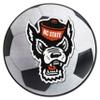 FANMATS 23981 NC State Wolfpack Soccer Ball Rug - 27in. Diameter - Wolf Head Primary Logo view 1