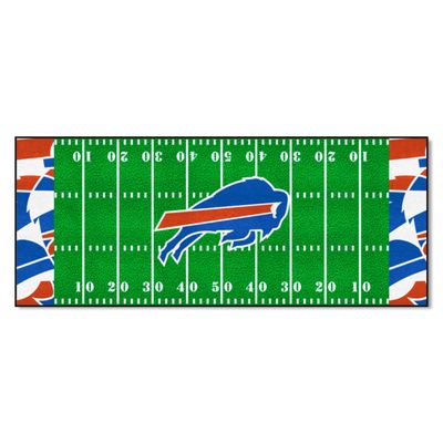 FANMATS 23211 NFL - Buffalo Bills Football Field Runner Rug - 30in. x 72in. Xfit Design