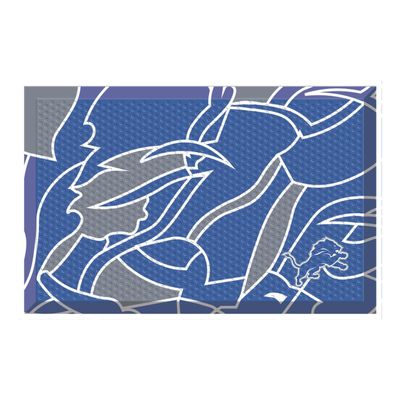 FANMATS 23264 Detroit Lions Rubber Scraper Door Mat XFIT Design