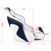 Leader Accessories Two Tone Captains Bucket Seat Boat Seat Premium Sports Flip Up Boat Seat(White/Blue,Blue Piping) view 3
