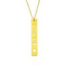 Stan-Deed Personalized Bar Necklace Name Plate with Cut Out Letters Custom Name Pendant Jewelry (Gold) view 1