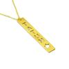 Stan-Deed Personalized Bar Necklace Name Plate with Cut Out Letters Custom Name Pendant Jewelry (Gold) view 3