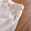 chouyatou Men's Casual Drawstring Straight Fit Beach Linen Capri Pants (Small, Khaki) view 4