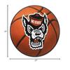 FANMATS 23979 NC State Wolfpack Basketball Shaped Rug - 27in. Diameter, Basketball Design, Sports Fan Accent Rug - Wolf Head Primary Logo view 3