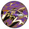 FANMATS 23207 Baltimore Ravens Roundel Rug - 27in. Diameter Xfit Design view 1