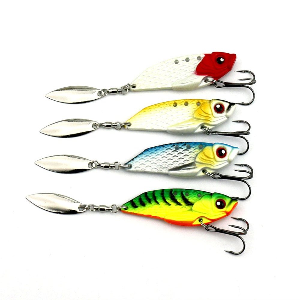 LENPABY 5PCS Jigs Fishing Lures Sinking Metal Spoons Micro Jigging Bait VIB Bait 6CM-20G