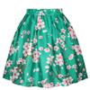Women's Digital Print High Waisted A-Line Pleated Vintage Midi Skirts Style 10 view 4