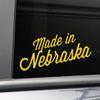 Nashville Decals Made in Nebraska Vinyl Decal Laptop Car Truck Bumper Window Sticker, 7.5" x 3.25", Yellow view 1