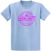 Koloa Surf Youth Thruster Surfboards Logo Heavyweight Tee-L-LightBlue/Pink view 1