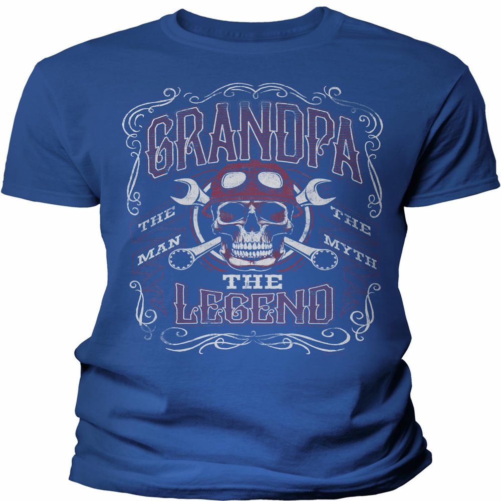 Grandpa The Man The Myth The Legend - Grandpa Shirt for Men - Royal-5X