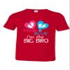 ALLNTRENDS Toddler T Shirt Pink Or Blue I'm The Big Bro Reveal New Born Brother (5/6, Red) view 1