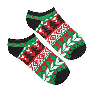 Amscan Ugly Sweater No Show Socks Party Supplies, Multicolor