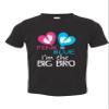 ALLNTRENDS Toddler T Shirt Pink Or Blue I'm The Big Bro Reveal New Born Brother (5/6, Black) view 1