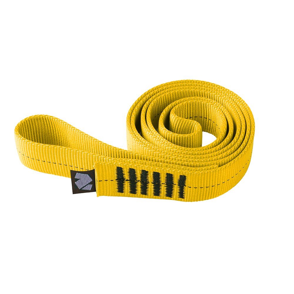 Notch Yellow 30 x 1 Heavy-Duty Stitched Nylon Circular Loop Runner for Medium Duty Choker Straps, Line Redirections and Miniature False Crotch Support, Tensile Strength: 6,519 lbs., 29kN (NNLR-30)