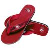FOCO San Francisco 49ers NFL Womens Sequin Flip Flops - S view 1