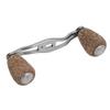 Fishing Reel Handle, Reel Handle Wood Knob Carbon Fiber Frame with Fittings Replacement Parts (Silver) view 3