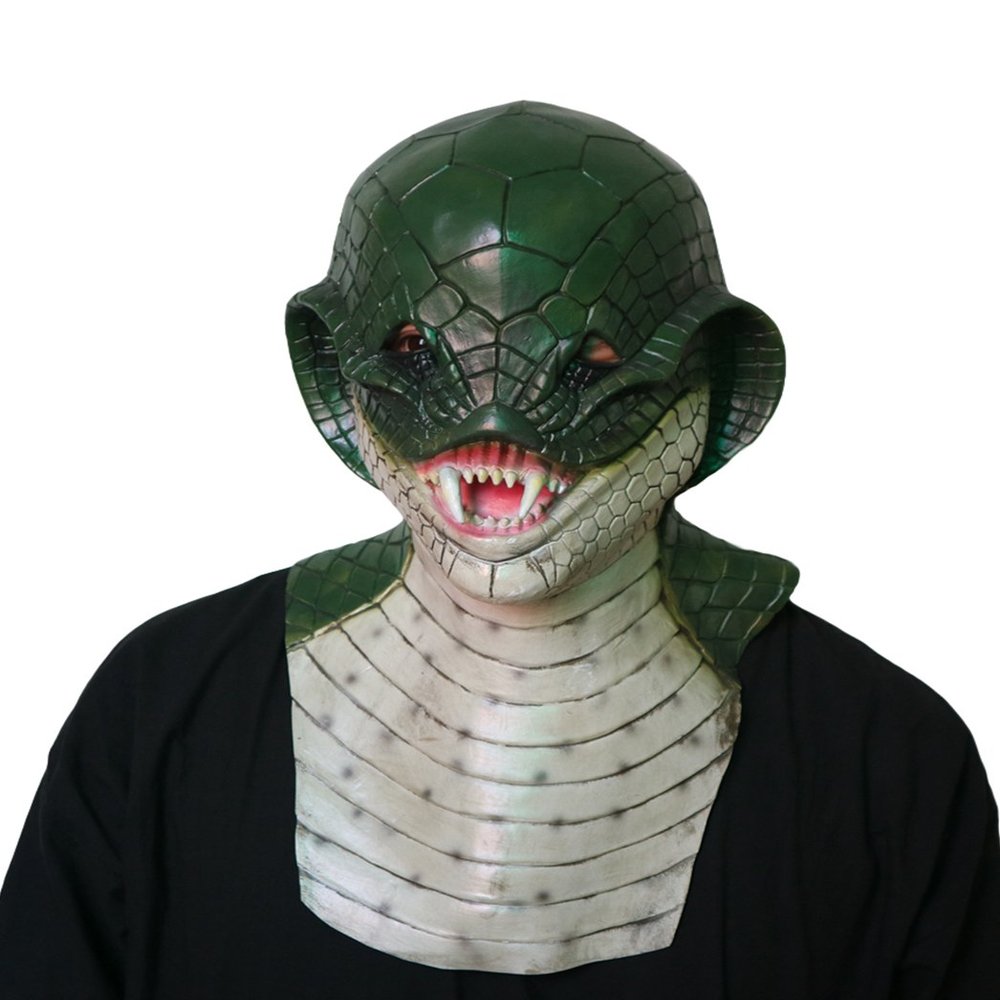 XuanYou Scary Cobra Latex Mask Anaimal Snake Full Headgear Halloween Mask