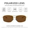 SUNGAIT Ultra Lightweight Rectangular Polarized Sunglasses Men UV400 Protection (Gold Frame Brown Lens, 62) Metal Frame SGT458 JKC-CA view 2