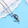 Oinsi Pet Remembrance Jewelry - Lovely Cat Stainless Steel Cremation Urn Necklace for Ashes (Black) view 2