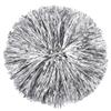 2PCS Cheerleading Poms Dance Ball Party Sports Pompoms Metallic Foil Cheerleader Pom Poms Sports Party Accessories for Football Basketball Cheers (Silver, Medium) view 1