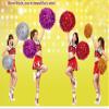 2PCS Cheerleading Poms Dance Ball Party Sports Pompoms Metallic Foil Cheerleader Pom Poms Sports Party Accessories for Football Basketball Cheers (Silver, Medium) view 4