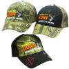 AES Born to Hunt Forced to Work Deer Hunting Black Bill Embroidered Cap Hat (TOPW) view 1