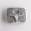 Vintage Style Longhorn Bull Star Bottle Opener Belt Buckle view 3