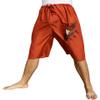 RaanPahMuang Rayon Short Pullstring Capri Lounging Shorts Painted Butterfly Art, Medium, Brick Brown view 1