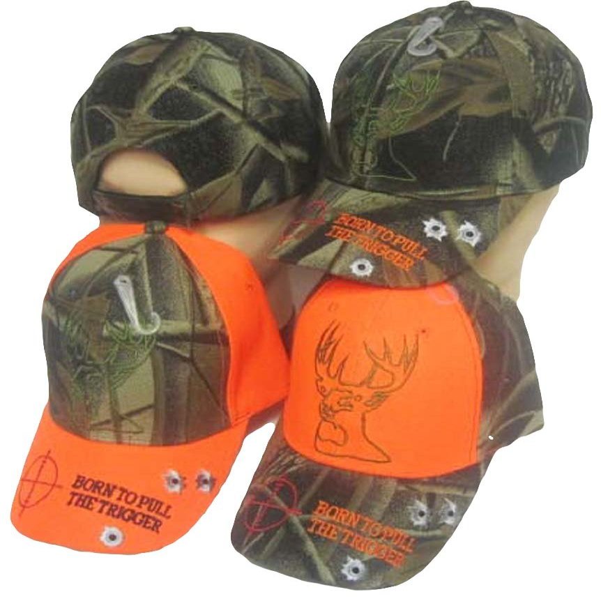 AES Born To Pull The Trigger Hunting Camouflage Camo Embroidered Cap Hat (TOPW)