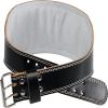 Silver Tone Leather Weight Lifting Belt, Unisex, 43285M, Black , M view 2