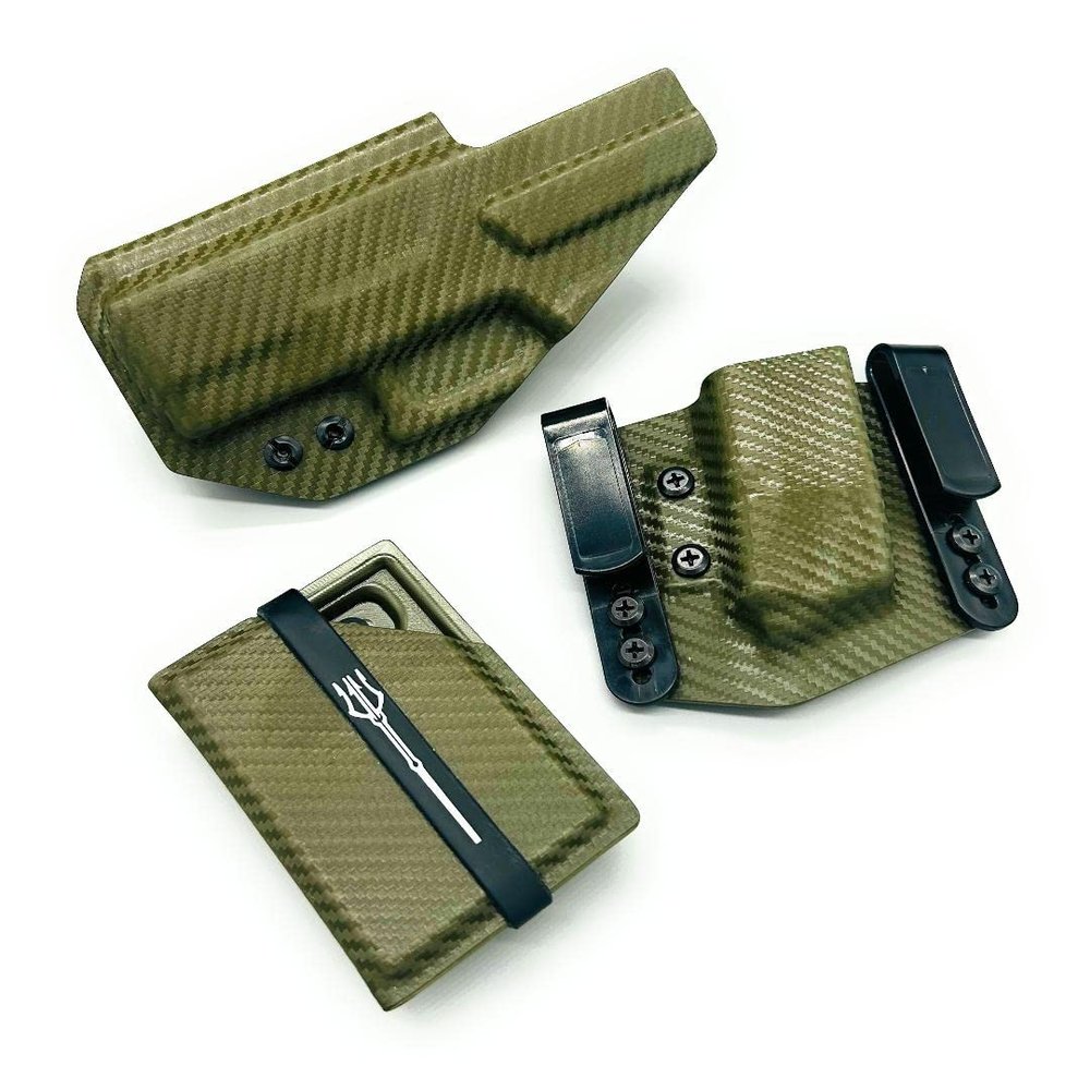 Neptune Concealment Springfield XDE 3.3 IWB Kydex Gun Holster, Mag Pouch & Wallet - Veteran Made USA - Triton Series