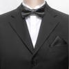 Flairs New York Gentleman's Essentials Weekend Casual White Pocket Square (Midnight Black [Silky Smooth]) view 2