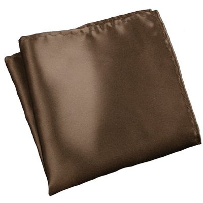 Flairs New York Gentleman's Essentials Weekend Casual White Pocket Square (Persian Bronze [Silky Smooth])