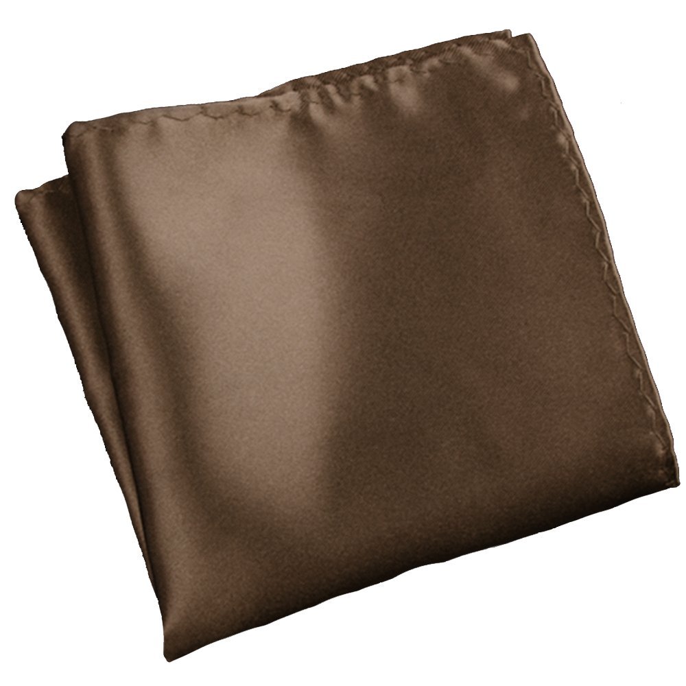 Flairs New York Gentleman's Essentials Weekend Casual White Pocket Square (Persian Bronze [Silky Smooth])