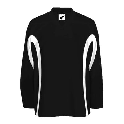 Pearsox Polyester House League Ice Hockey Jersey for Men - Moisture Wicking Hockey Game Jersey Made of 200 Denier Polyester with Pull On Closure (Black, Small)