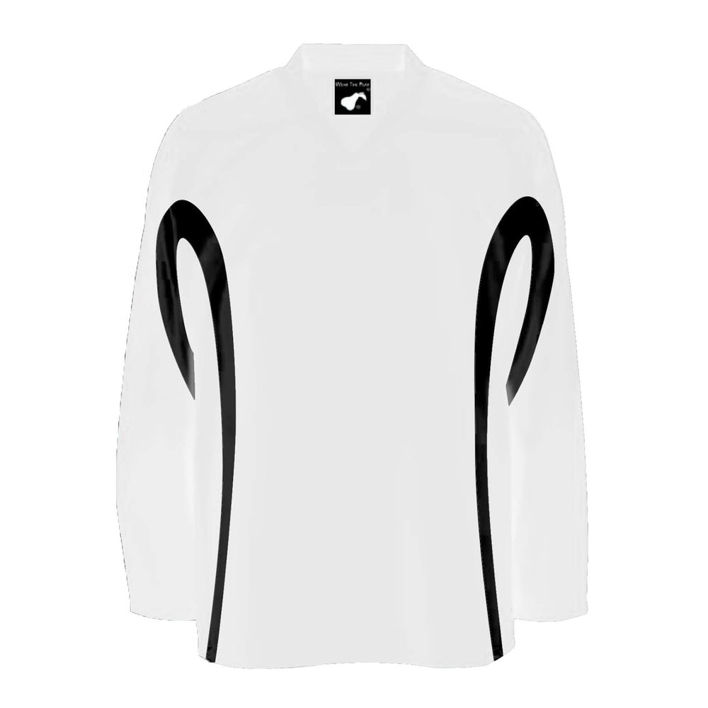 Pearsox Polyester House League Ice Hockey Jersey for Men - Moisture Wicking Hockey Game Jersey Made of 200 Denier Polyester with Pull On Closure (White, Goalie)
