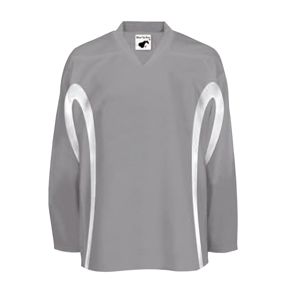 Pearsox Polyester House League Ice Hockey Jersey for Men - Moisture Wicking Hockey Game Jersey Made of 200 Denier Polyester with Pull On Closure (Silver, Large)
