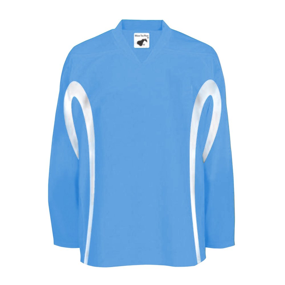 PEAR SOX Polyester House League Ice Hockey Jersey for Men - Moisture Wicking Hockey Game Jersey Made of 200 Denier Polyester with Pull On Closure (Sky, X-Large)