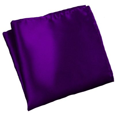 Flairs New York Gentleman's Essentials Weekend Casual White Pocket Square (Royal Purple [Silky Smooth])