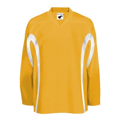 Pearsox Polyester House League Ice Hockey Jersey for Men - Moisture Wicking Hockey Game Jersey Made of 200 Denier Polyester with Pull On Closure (Gold, Medium)