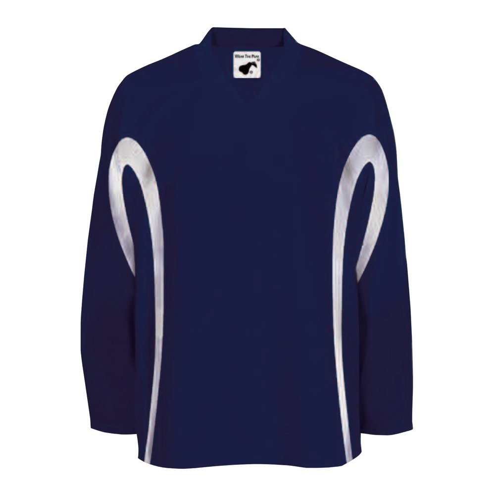 Pearsox Polyester House League Ice Hockey Jersey for Men - Moisture Wicking Hockey Game Jersey Made of 200 Denier Polyester with Pull On Closure (Navy, Goalie)