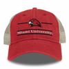 The Game Split Bar Design Trucker Mesh Hat, Red, Adjustable, Miami (Ohio) Redhawks view 1