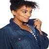 dollhouse Women's Size Plus Jacket, Dark Denim Wash, 1X view 2