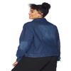 dollhouse Women's Size Plus Jacket, Dark Denim Wash, 1X view 3