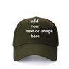 Custom Baseball Cap for Men Women - Personalized Hat Text/Logo/Image, Customized Adjustable Trucker Caps Casual Sun Peak Hat Travel & Gifts Army Green view 1