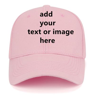 Custom Baseball Cap for Men Women - Personalized Hat Text/Logo/Image, Customized Adjustable Trucker Caps Casual Sun Peak Hat Travel & Gifts Pink