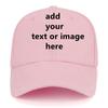 Custom Baseball Cap for Men Women - Personalized Hat Text/Logo/Image, Customized Adjustable Trucker Caps Casual Sun Peak Hat Travel & Gifts Pink view 1